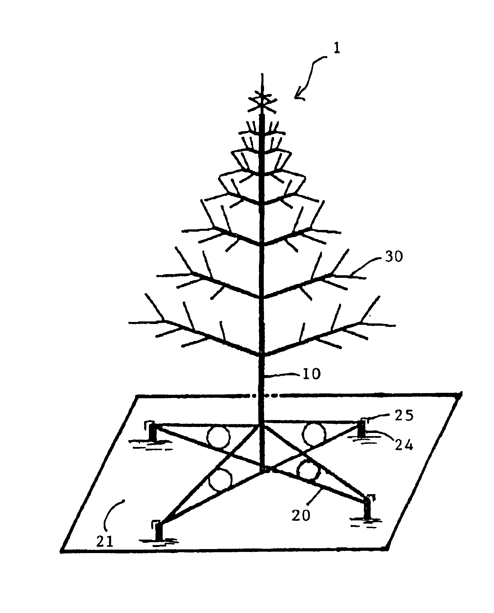 Decorative light strings with combinative tree