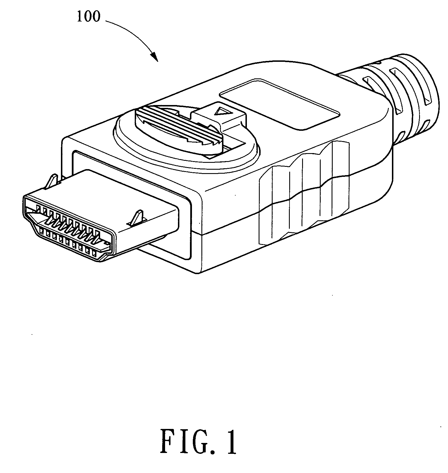 Electrical connector with a spring push button for disengagement with jack