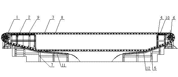 Dual-drive chain belt supporting device