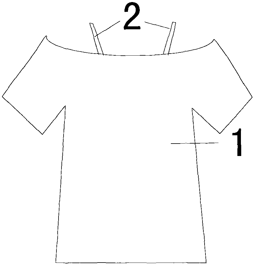 Elastic fabric suspender half-sleeved shirt
