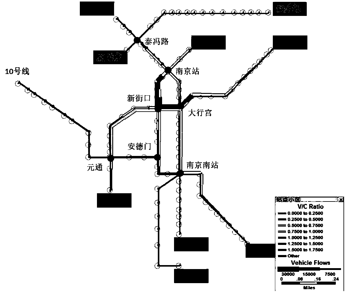 Method for arranging large station express line based on identification of subway service capability bottleneck section