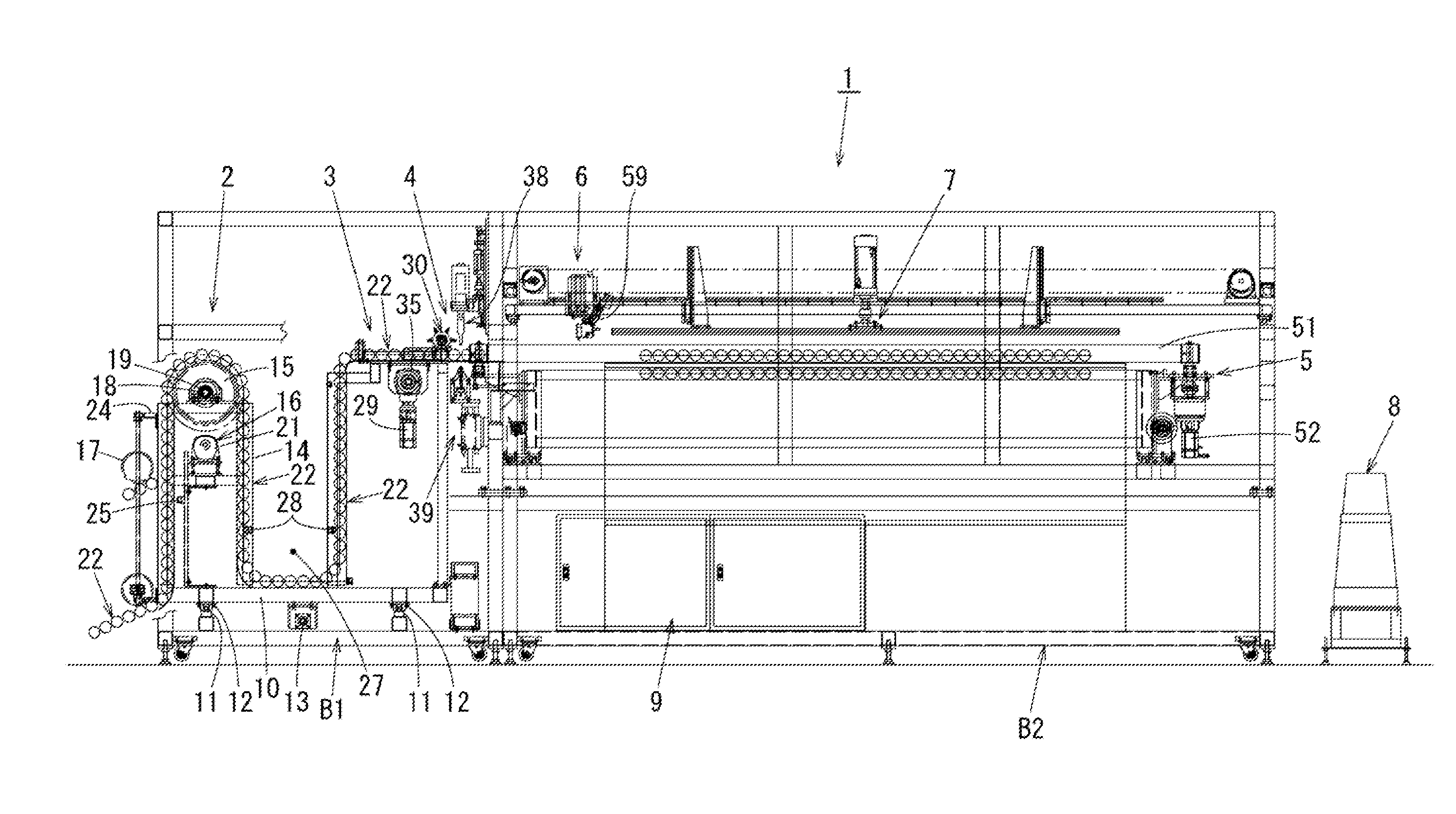 Pocket coil spring structure assembling apparatus