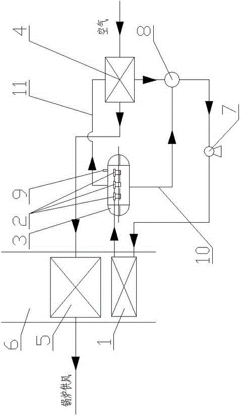 System and method for avoiding low temperature corrosion of air preheater by using phase change heat