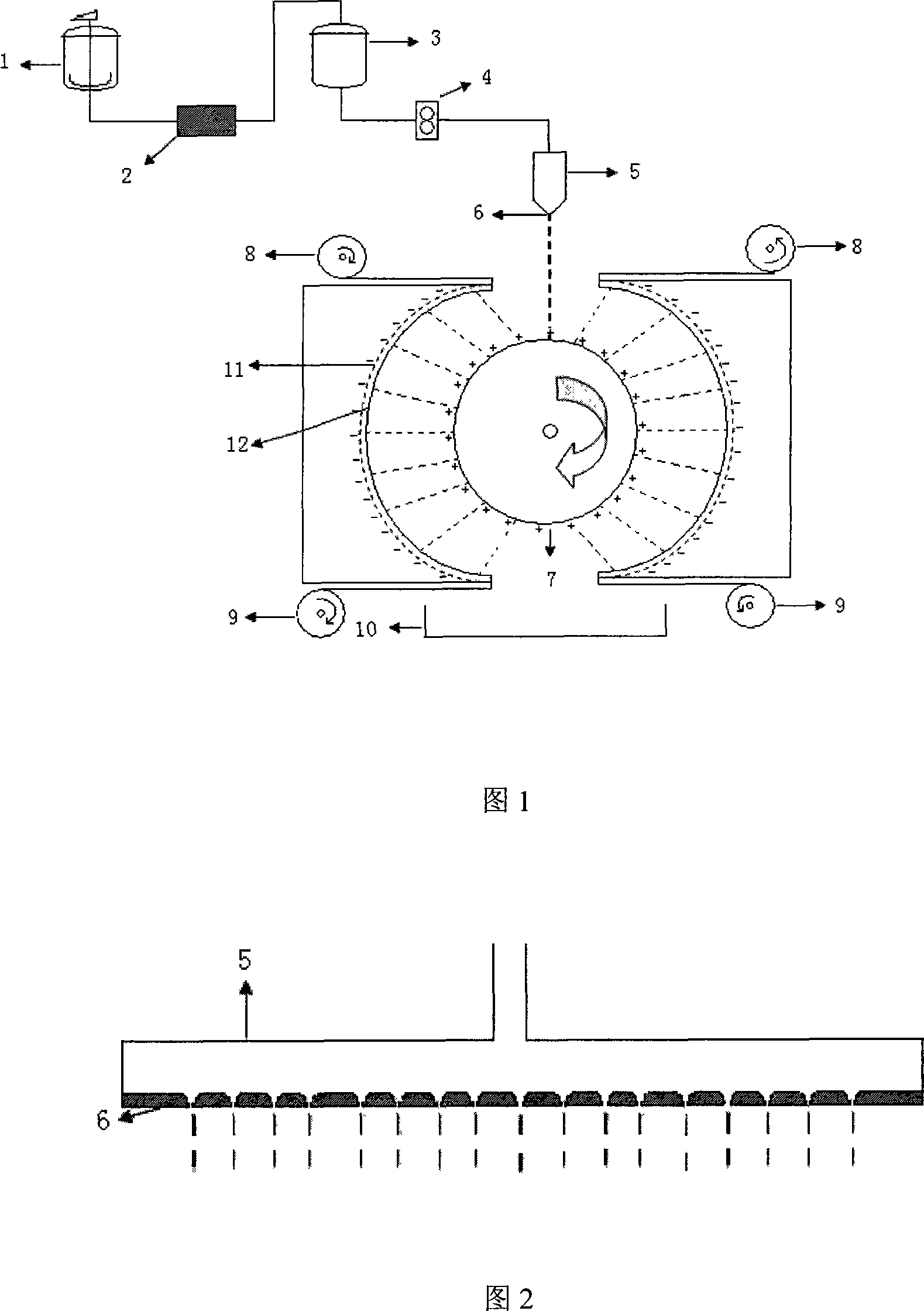 Device and method for preparing highly effective continuous electrostatic spinning nano fibre felt