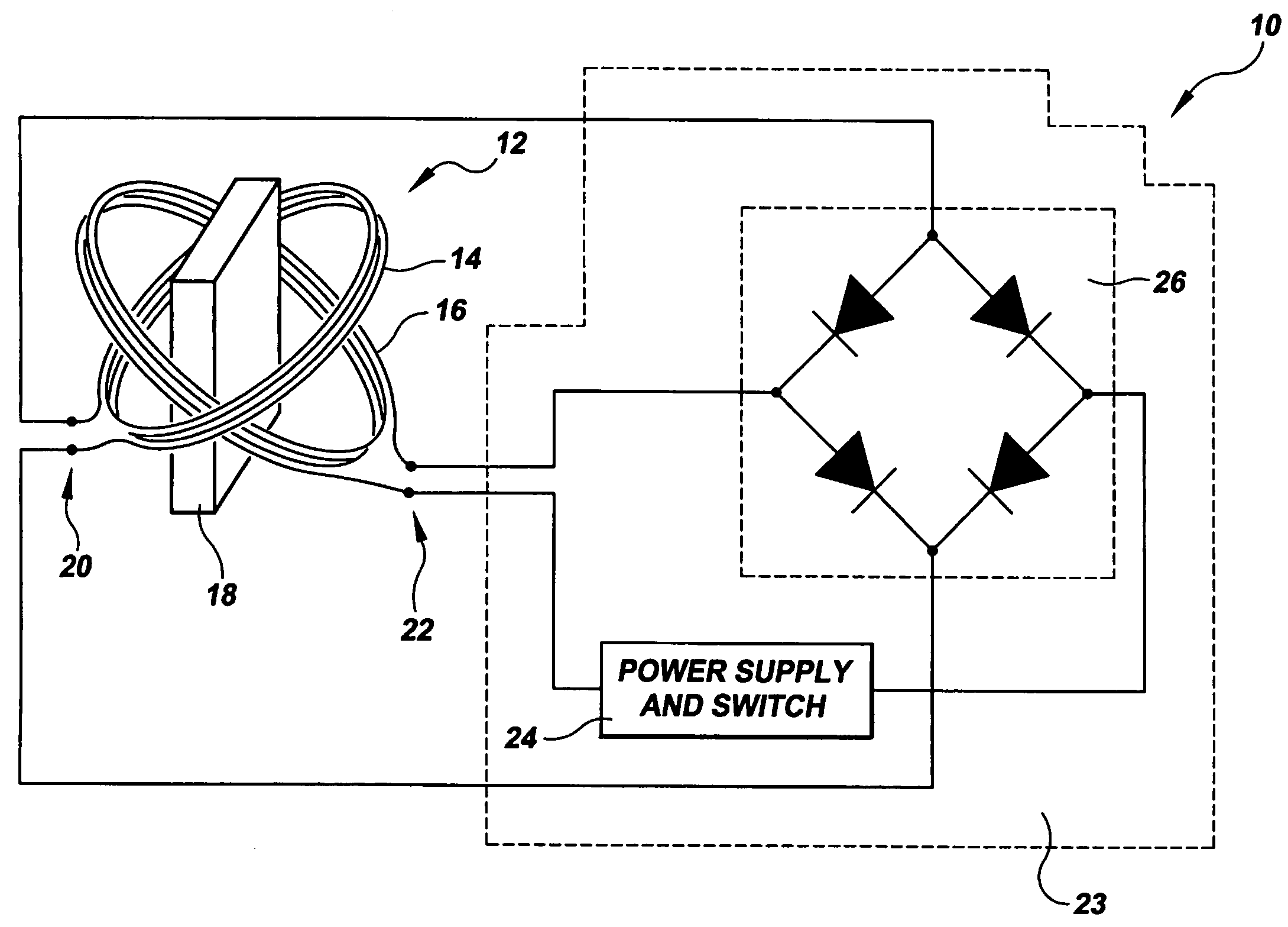 Magnetic actuator drive for actuation and resetting of magnetic actuation materials