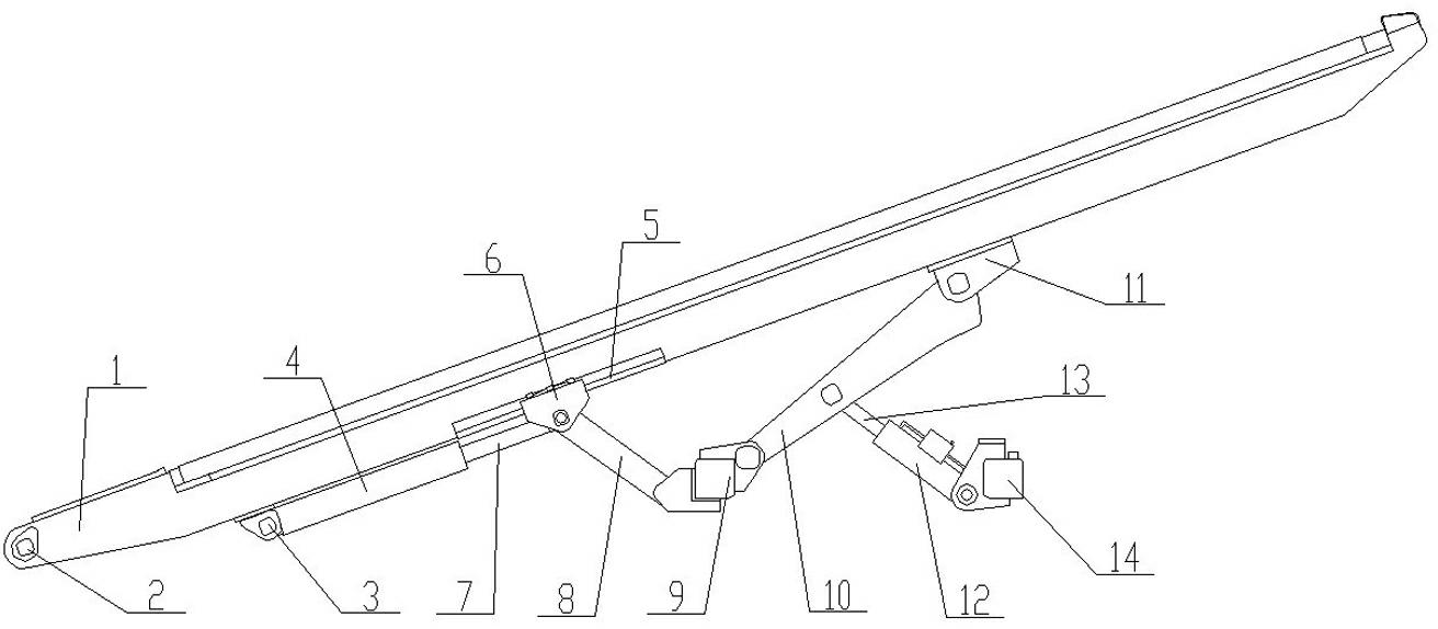 Slipping luffing mechanism for crossbeam of horizontal directional drilling machine