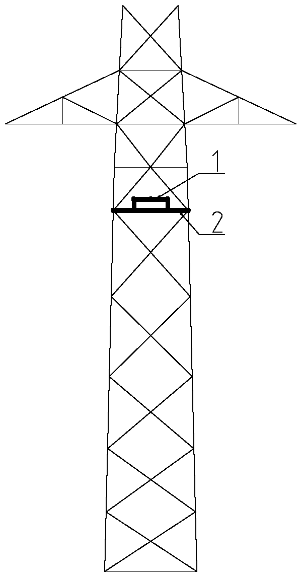 An overhead power transmission tower with high wind resistance