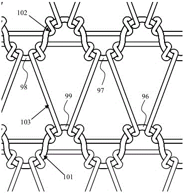 A tissue structure of stockings and combat socks using the tissue structure of stockings