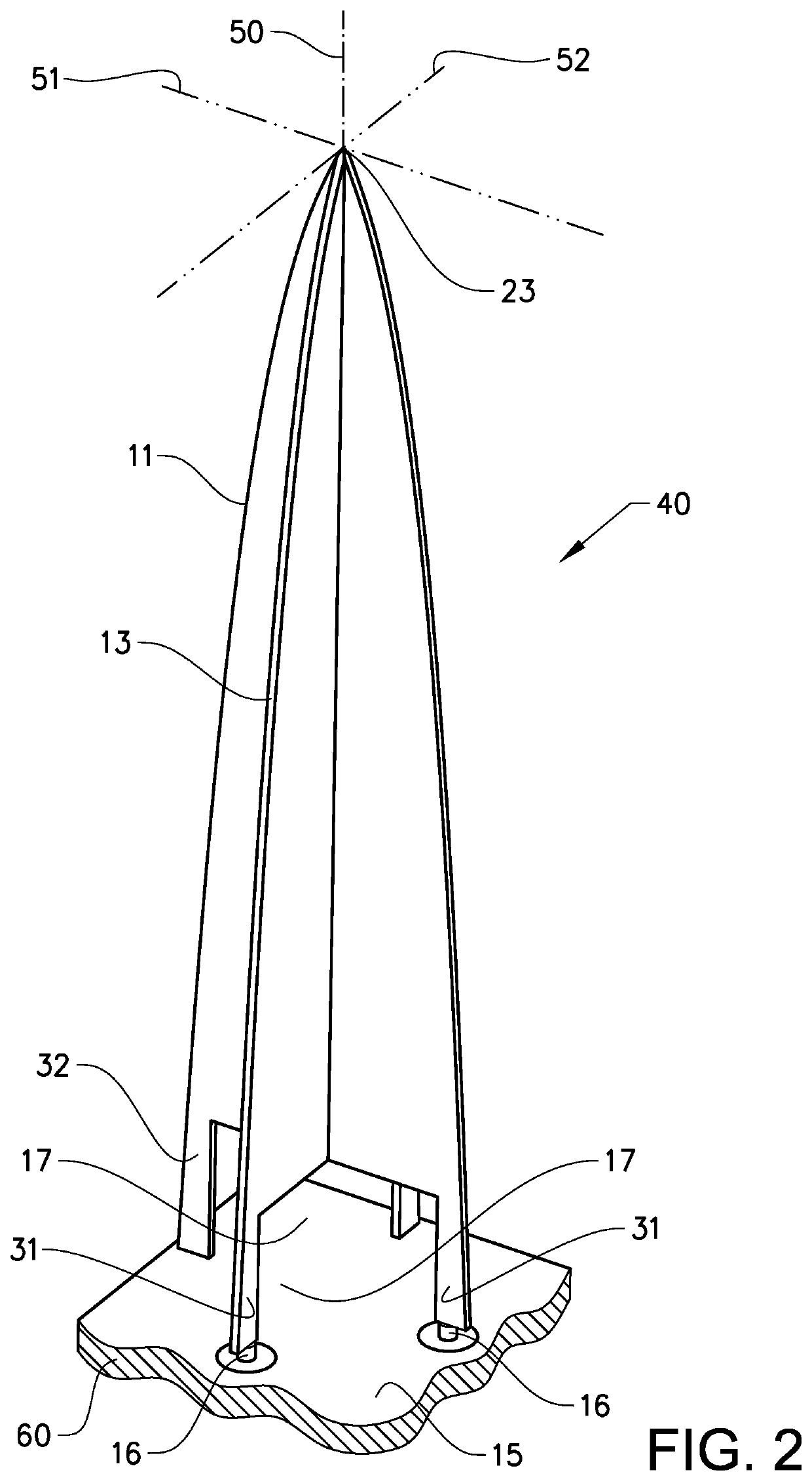 Surface mounted broadband element