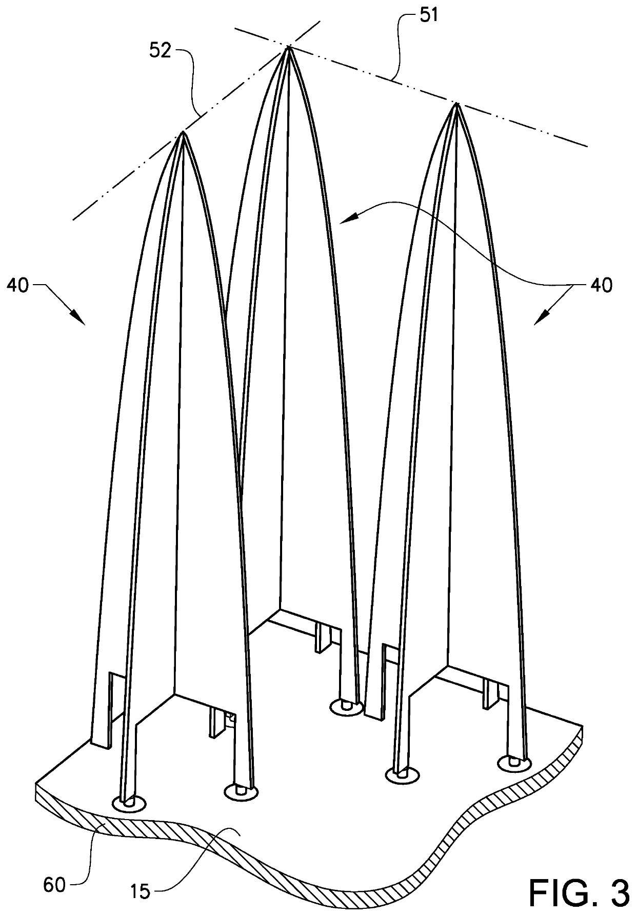 Surface mounted broadband element