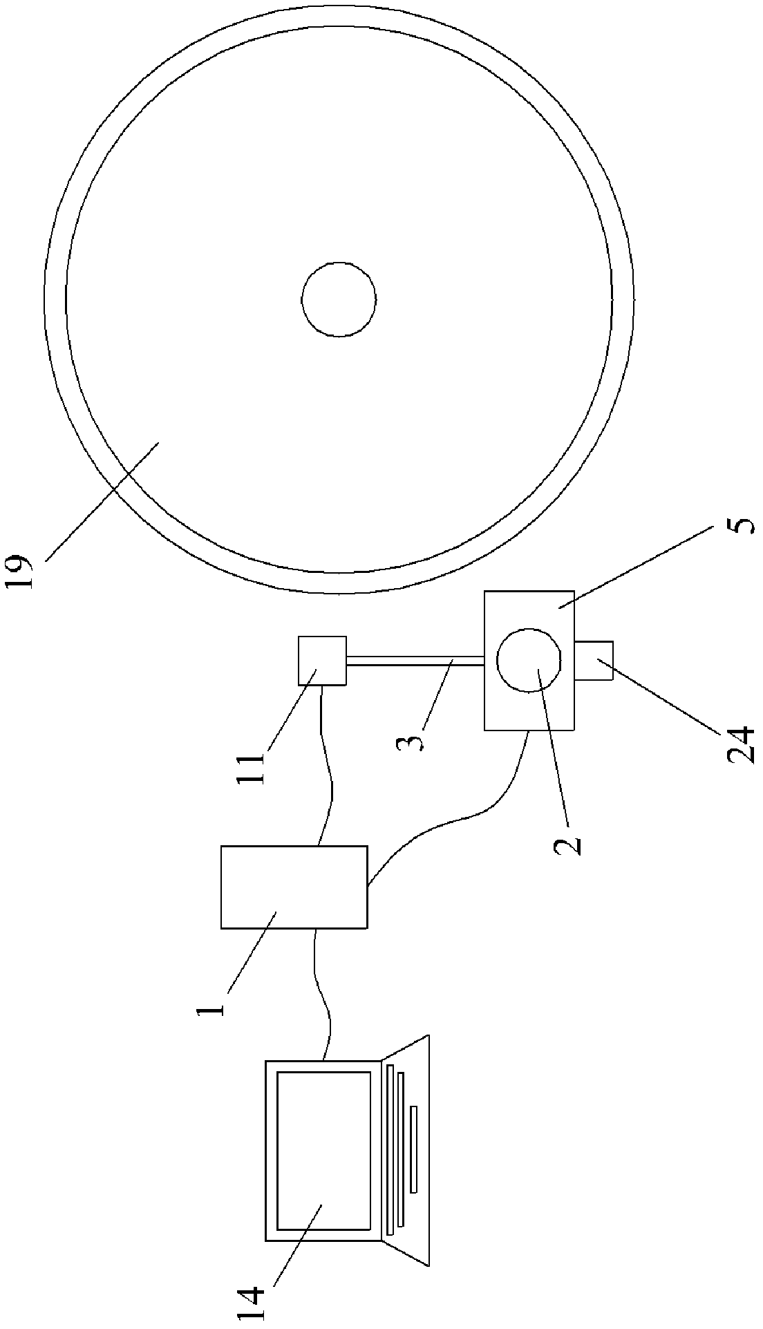 Wheel profile laser measurement device