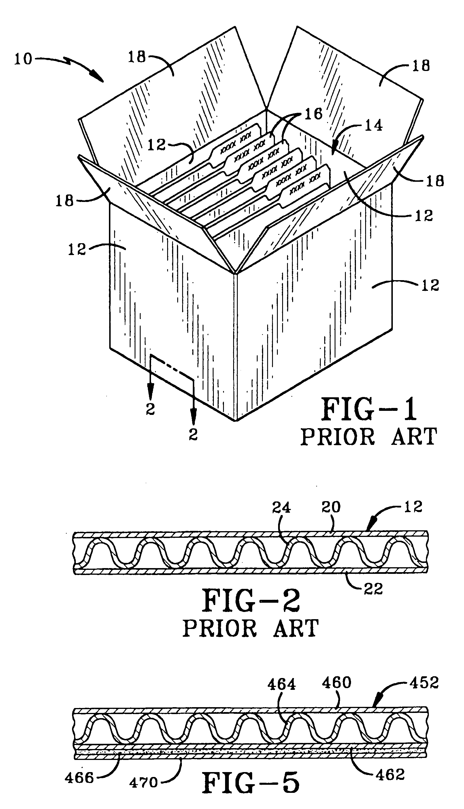 Storage box having protective materials incorporated therein