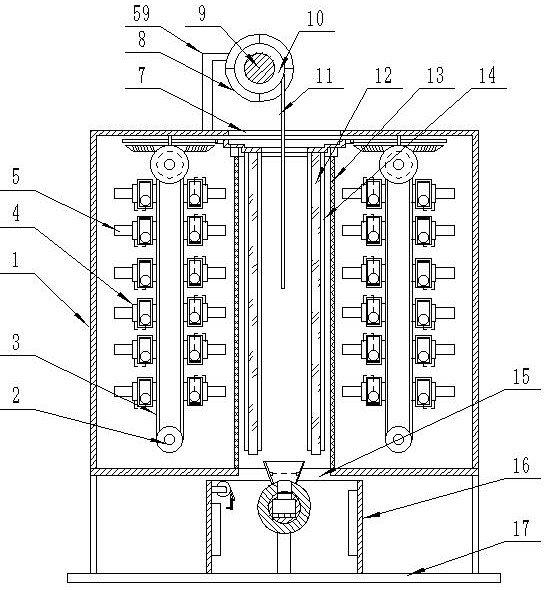 A non-woven processing machine with a suspended cleaning and disinfection mechanism and its use method