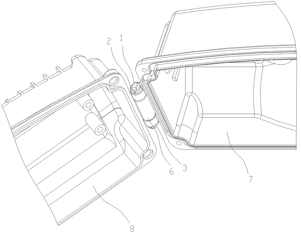 Lamp shell and gap-variable hinge