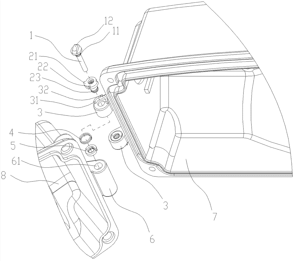 Lamp shell and gap-variable hinge