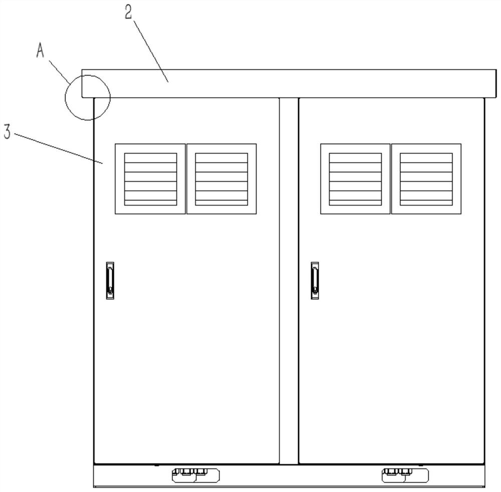Outdoor rainproof cabinet, cabinet combination structure and mounting method thereof