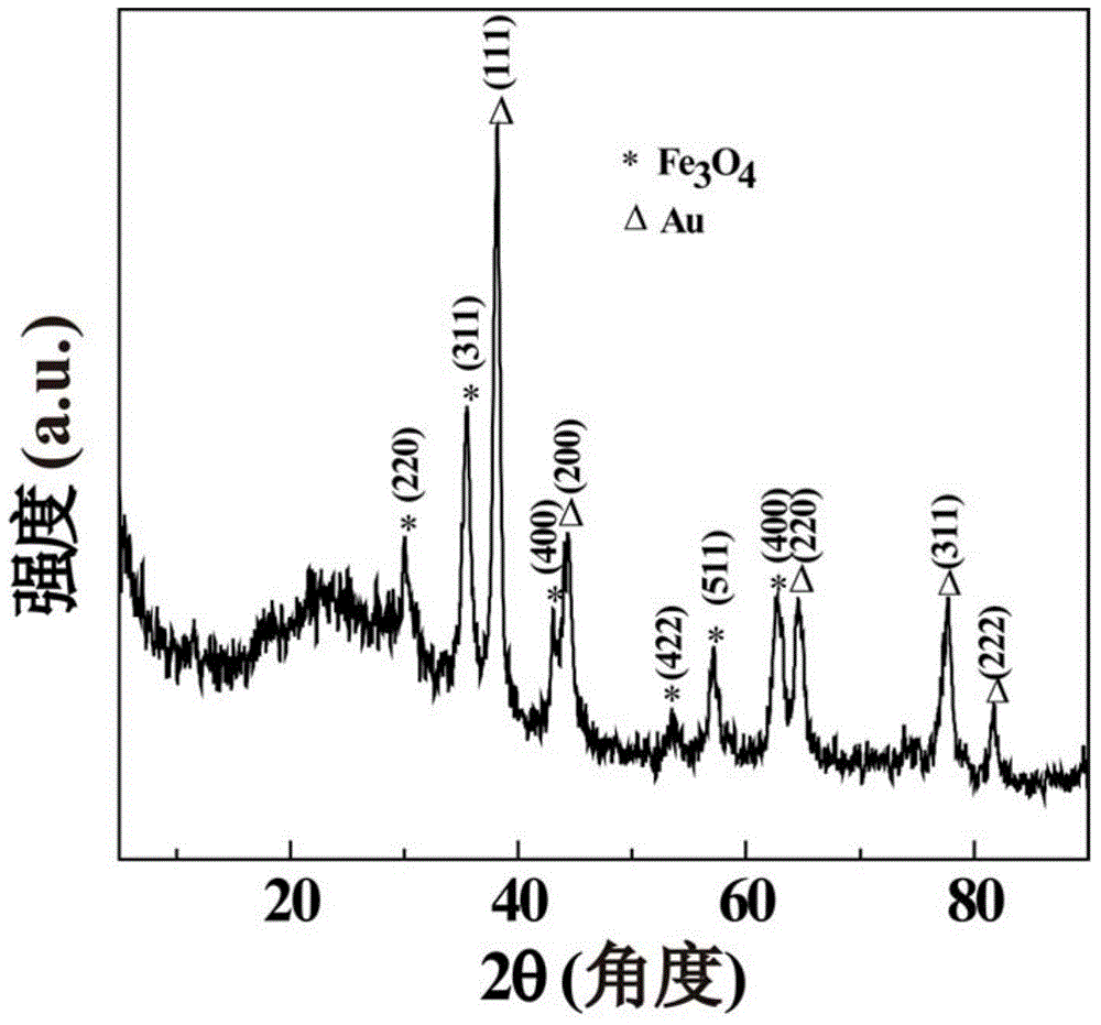 Preparation method of hyaluronic acid modified superparamagnetic iron oxide/gold composite nanoprobe