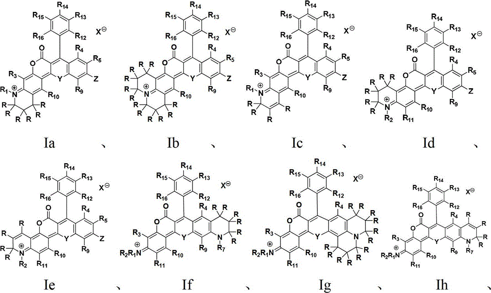 A class of near-infrared fluorescent dyes based on rhodamine and its preparation method and application