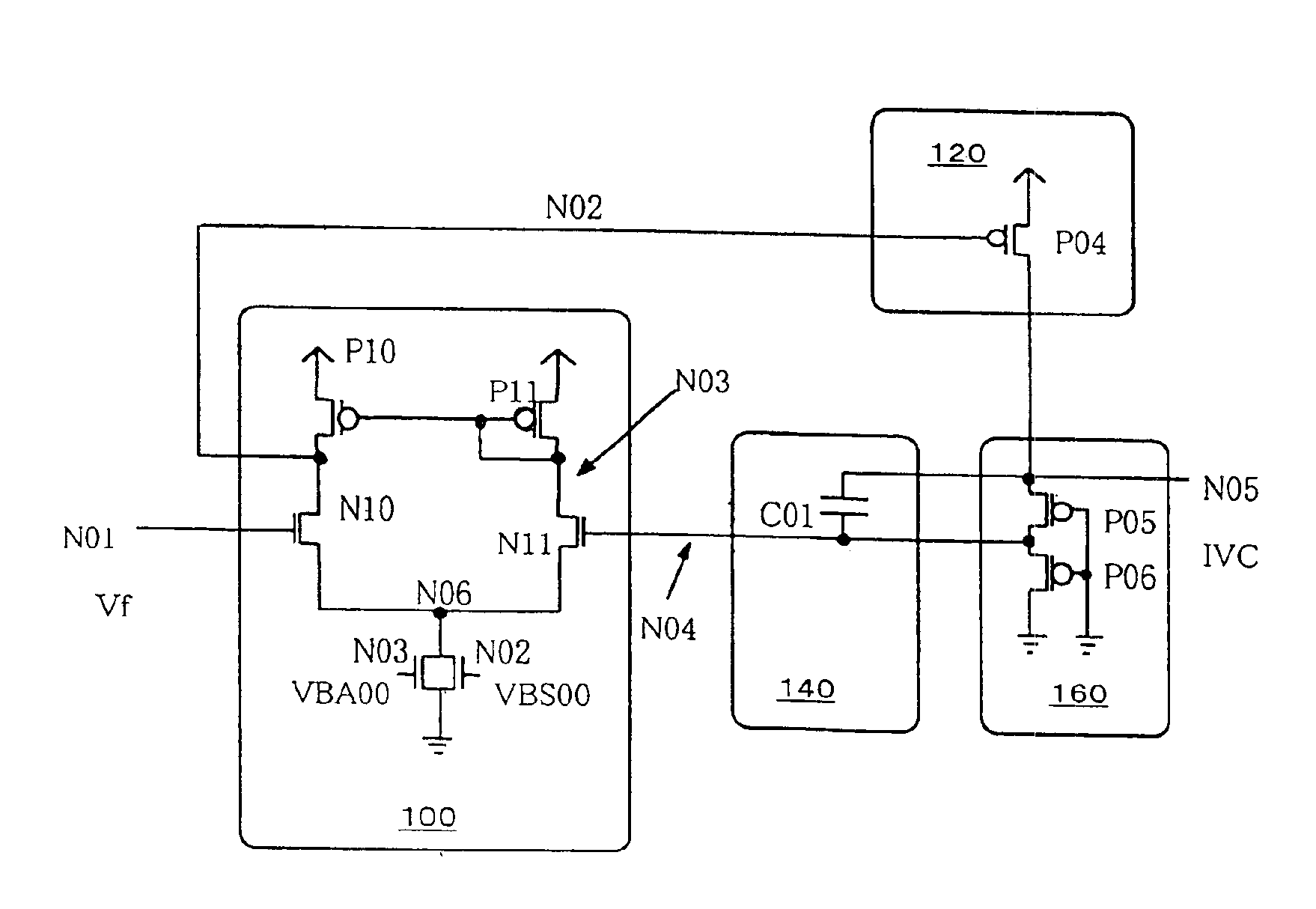 Internal step-down power supply circuit
