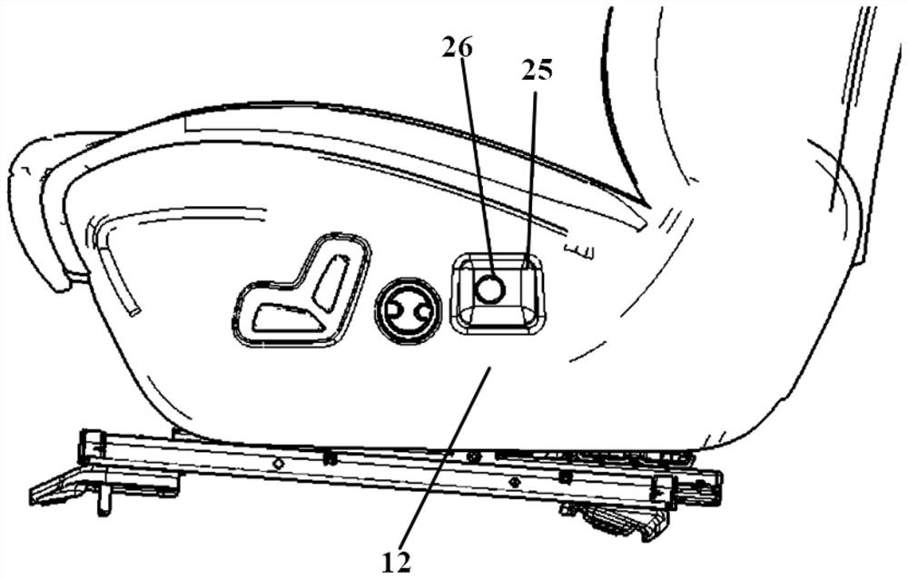 A safety protection device for a vehicle and the vehicle