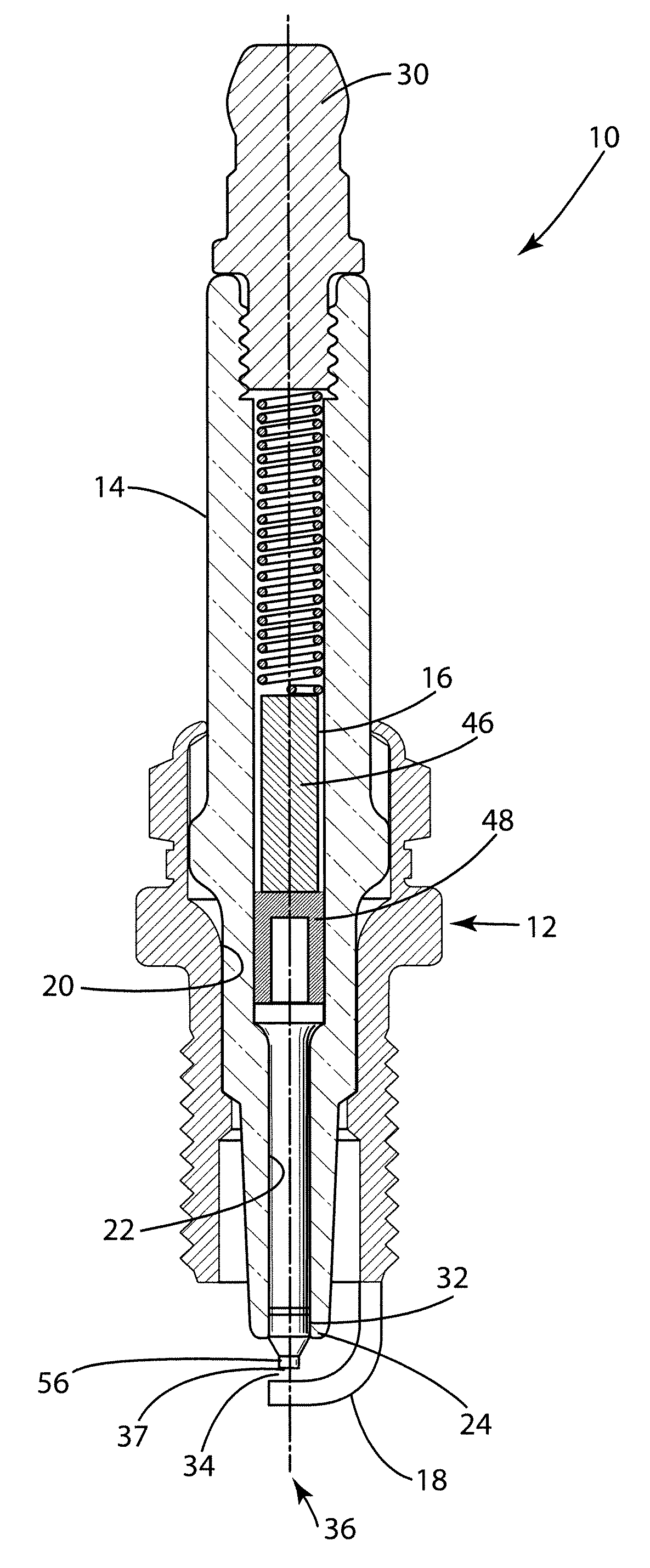 Ceramic with improved high temperature electrical properties for use as a spark plug insulator