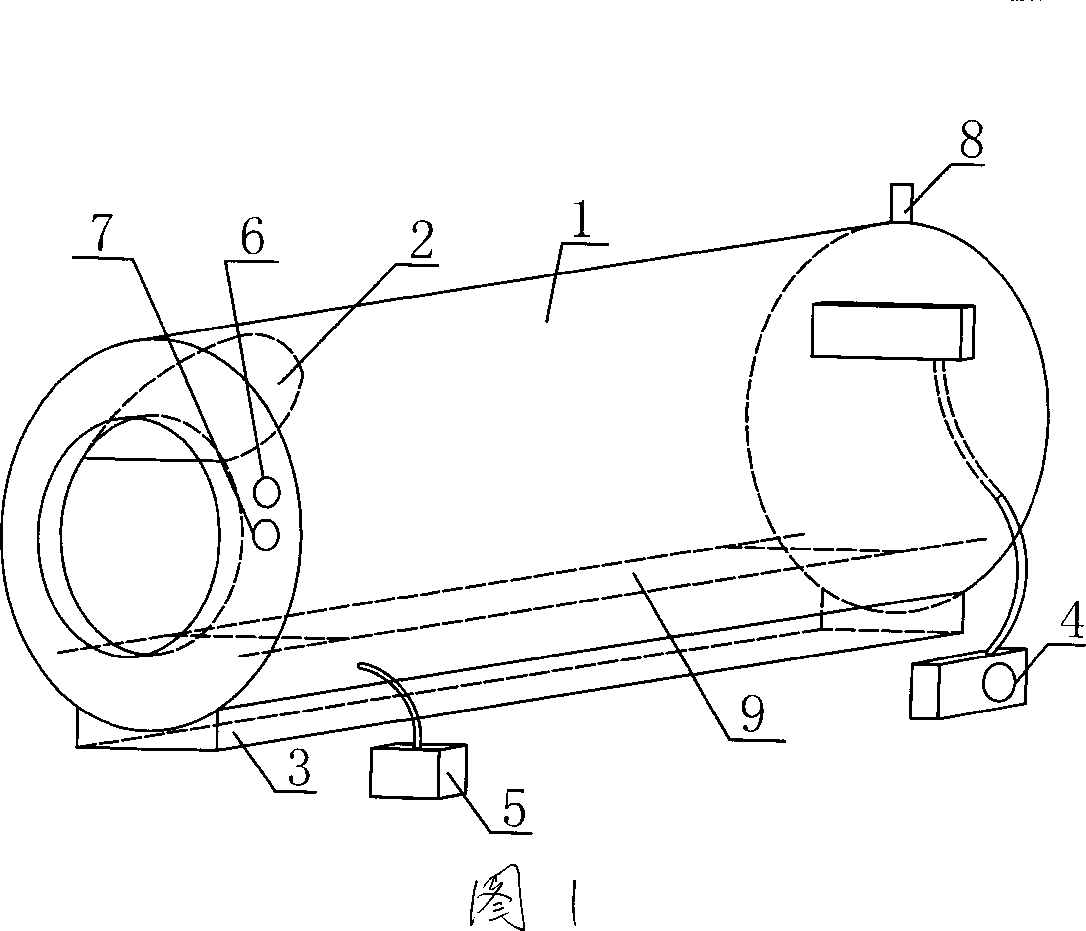 Air pressure cabin for restraining scorching wounded surface transudation