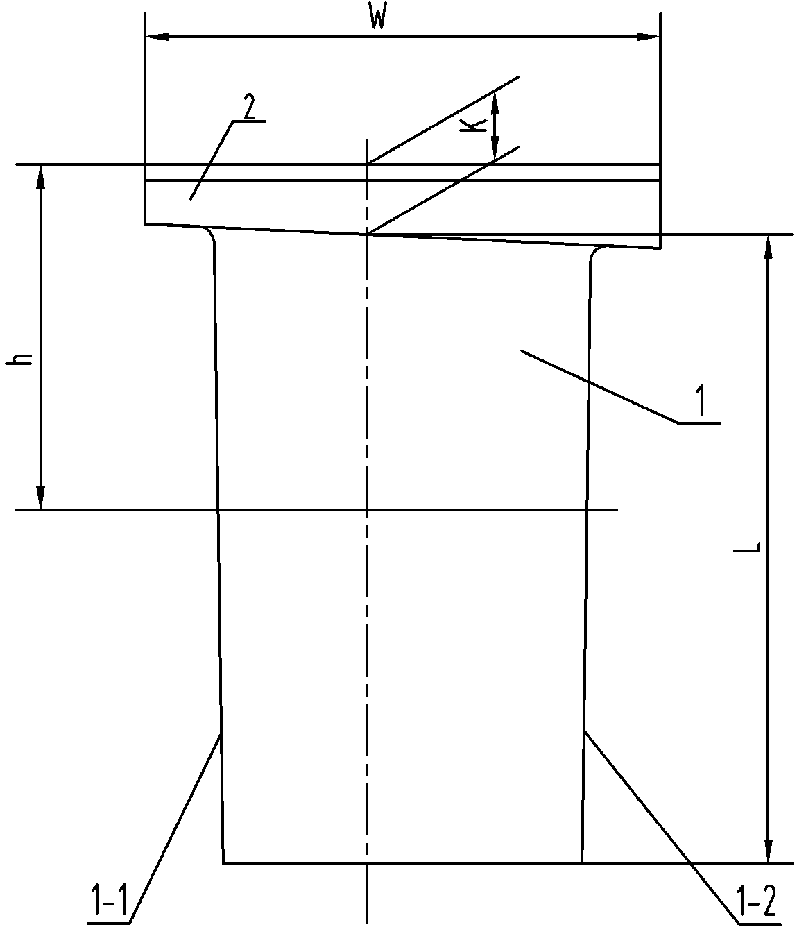 High-pressure intermediate-stage guide blade of gas compressor for combustion gas turbine