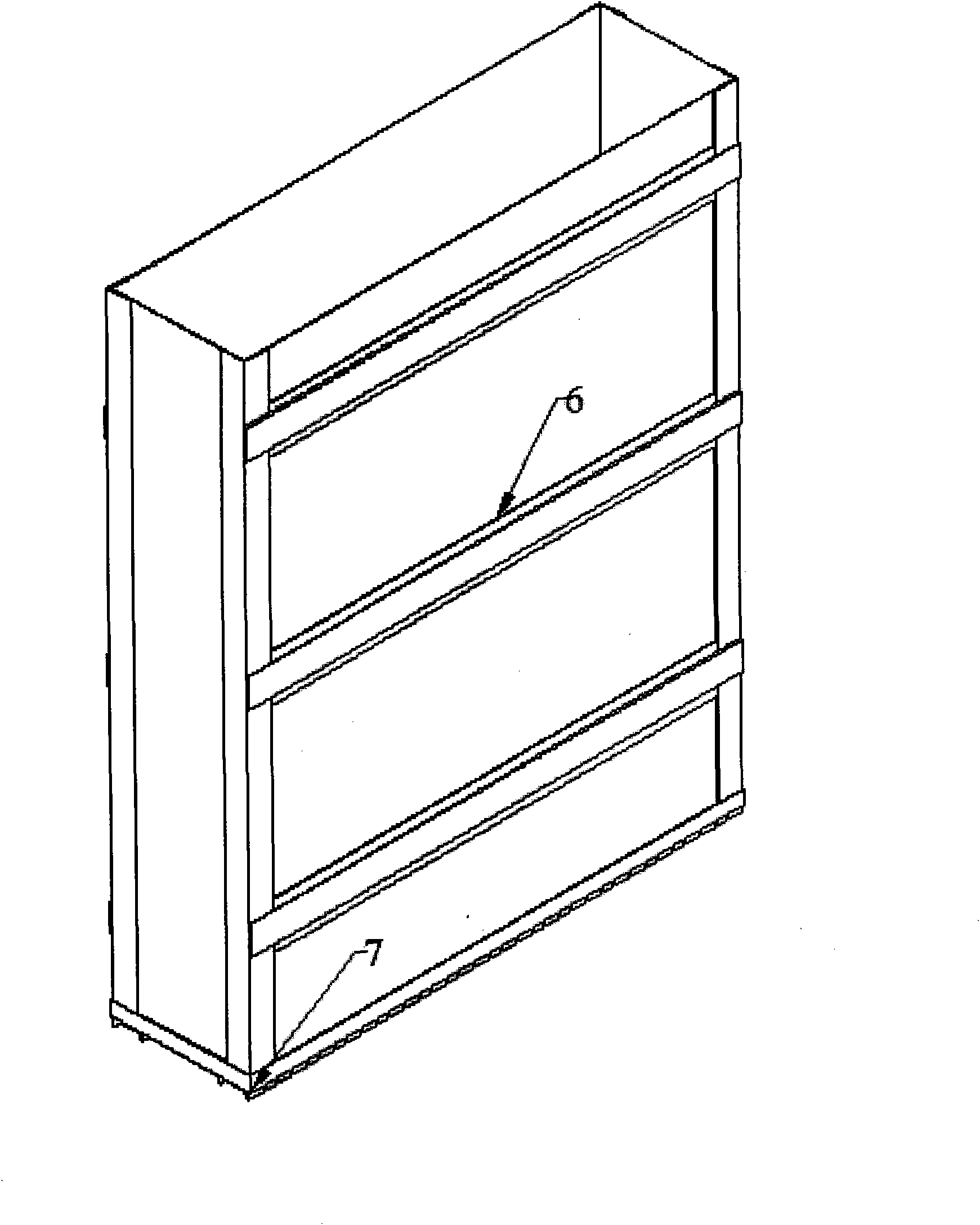 Device for transposing inner boxes as irradiation containers for irradiation device and operation method thereof