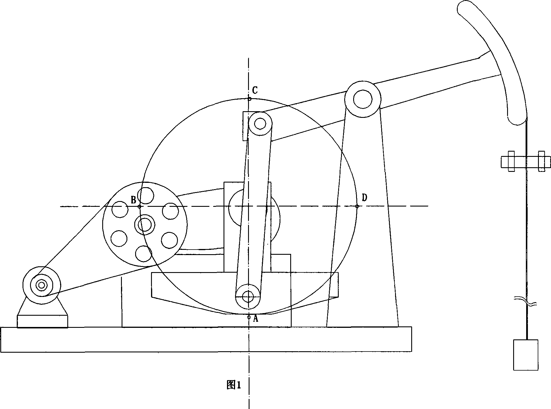 Energy-saving control method of oil pumping machine