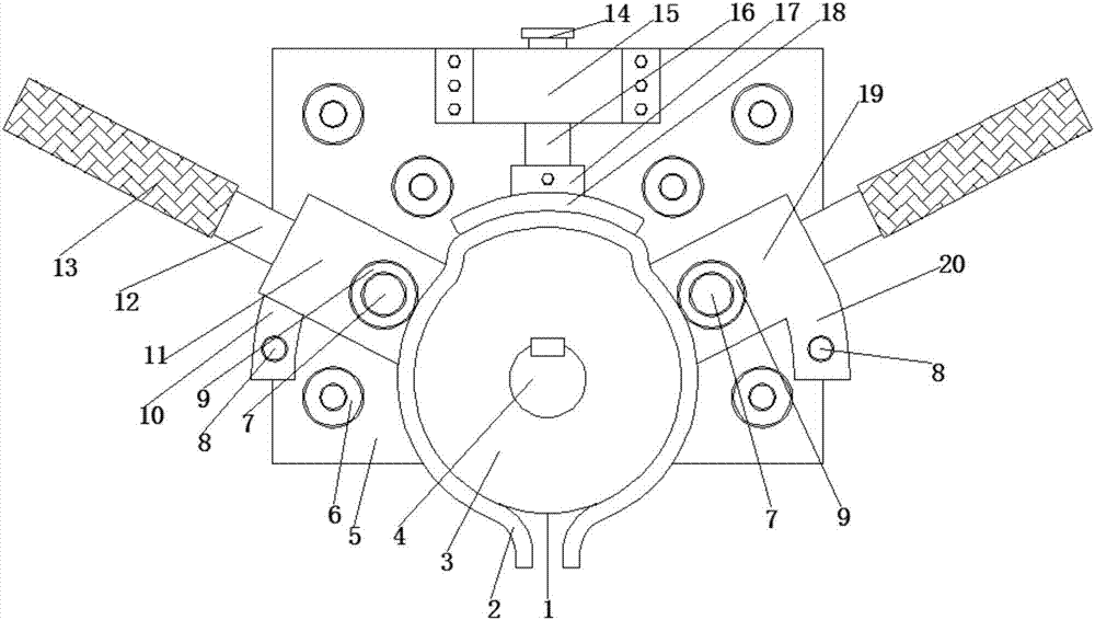 Bending forming tool for rotation body workpiece