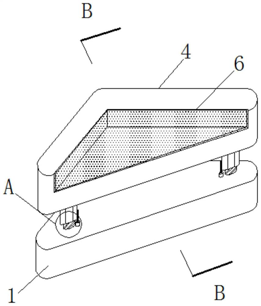 A corner protection device for large furniture support parts using the principle of center of gravity