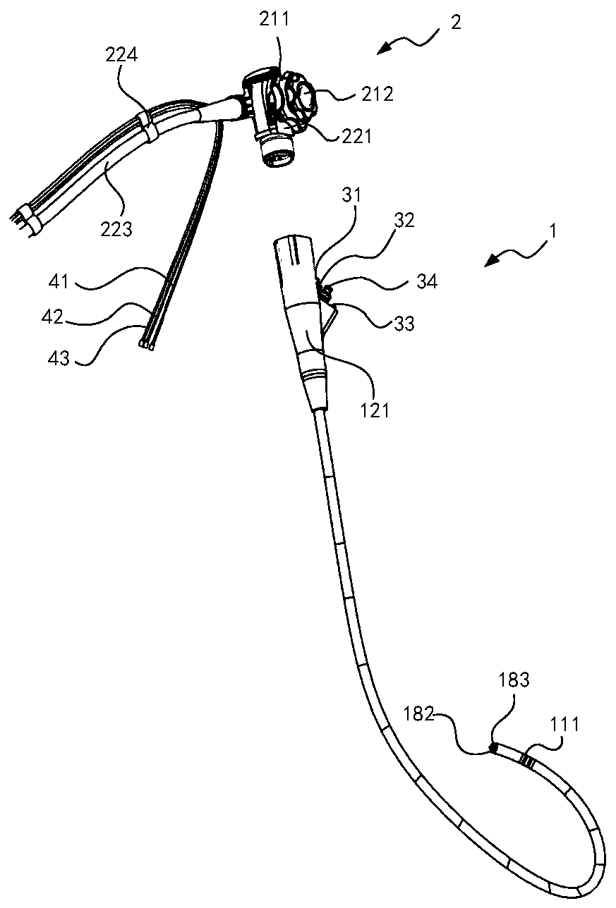Split endoscope device