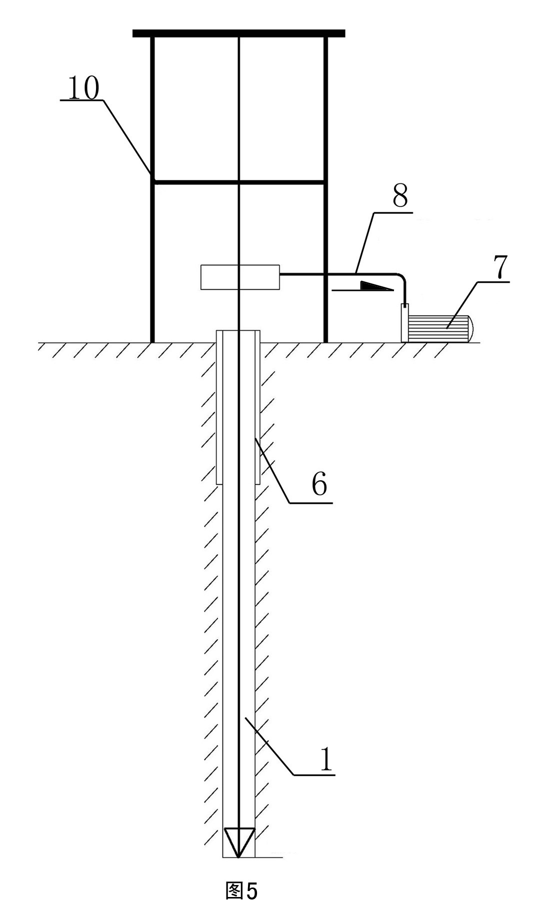 Anti-corrosion inclusion bored concrete pile used for saline soil foundation and construction method thereof