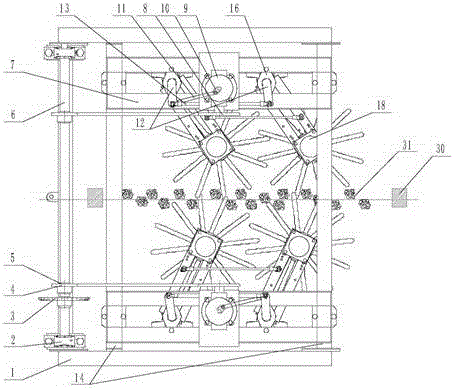 Method and mechanism for picking wine grapes with swinging brush