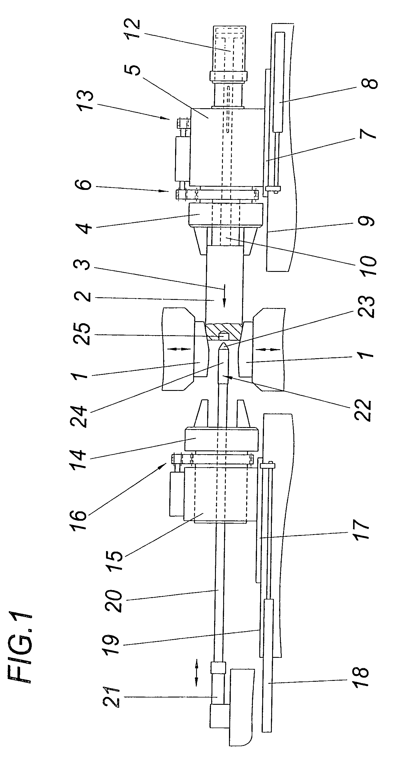 Method and apparatus for producing a cylindrical hollow body from a blank