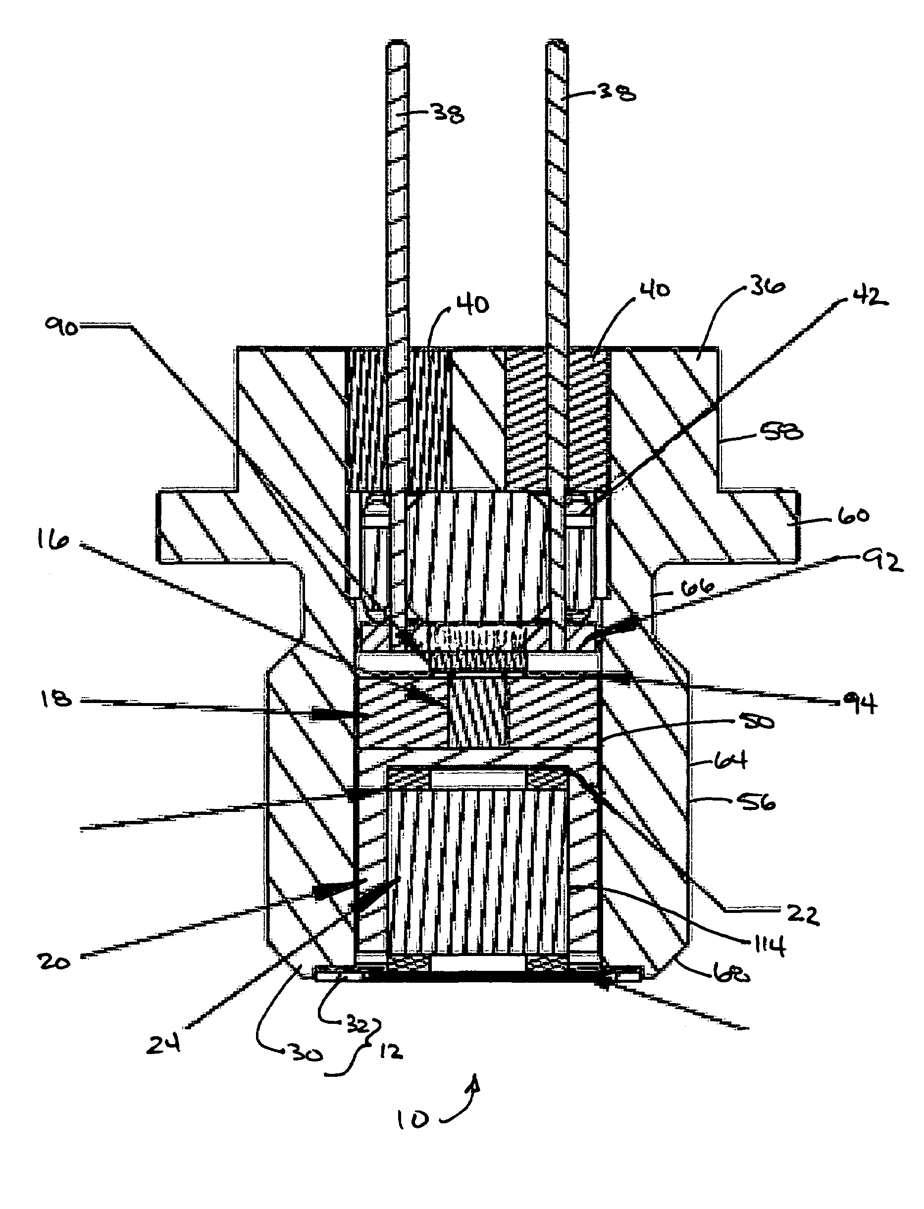 Energetic material initiation device utilizing exploding foil initiated ignition system with secondary explosive material