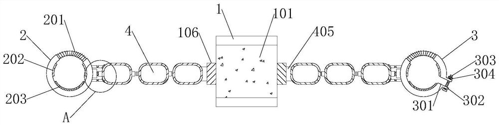 A locking structure for lashing ships