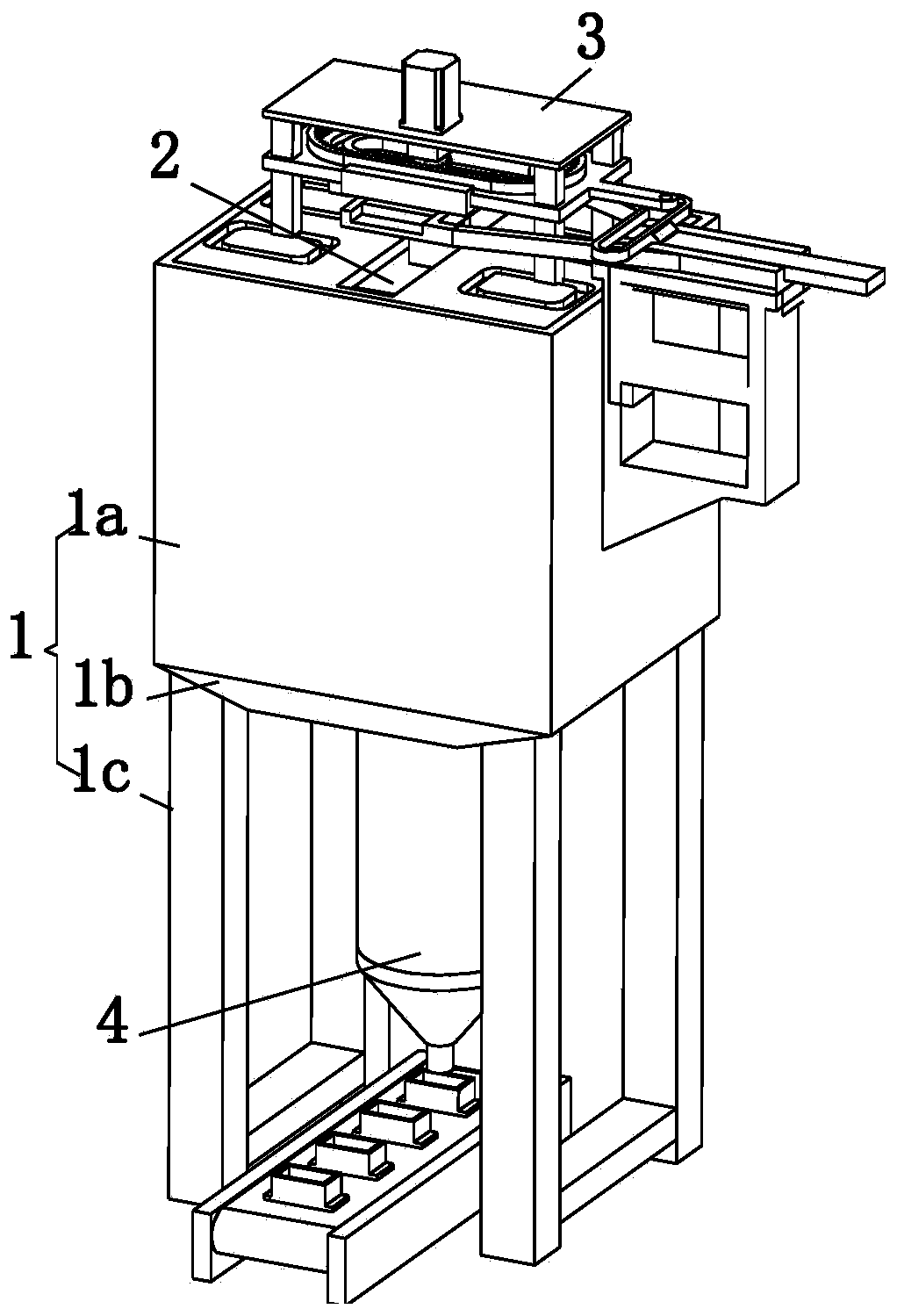 Working method of vertical plastic molding machine