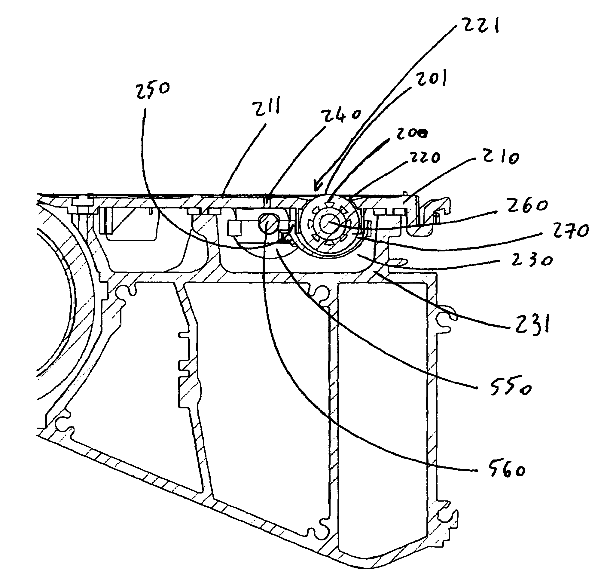 Media advancing device and method of displacing a medium