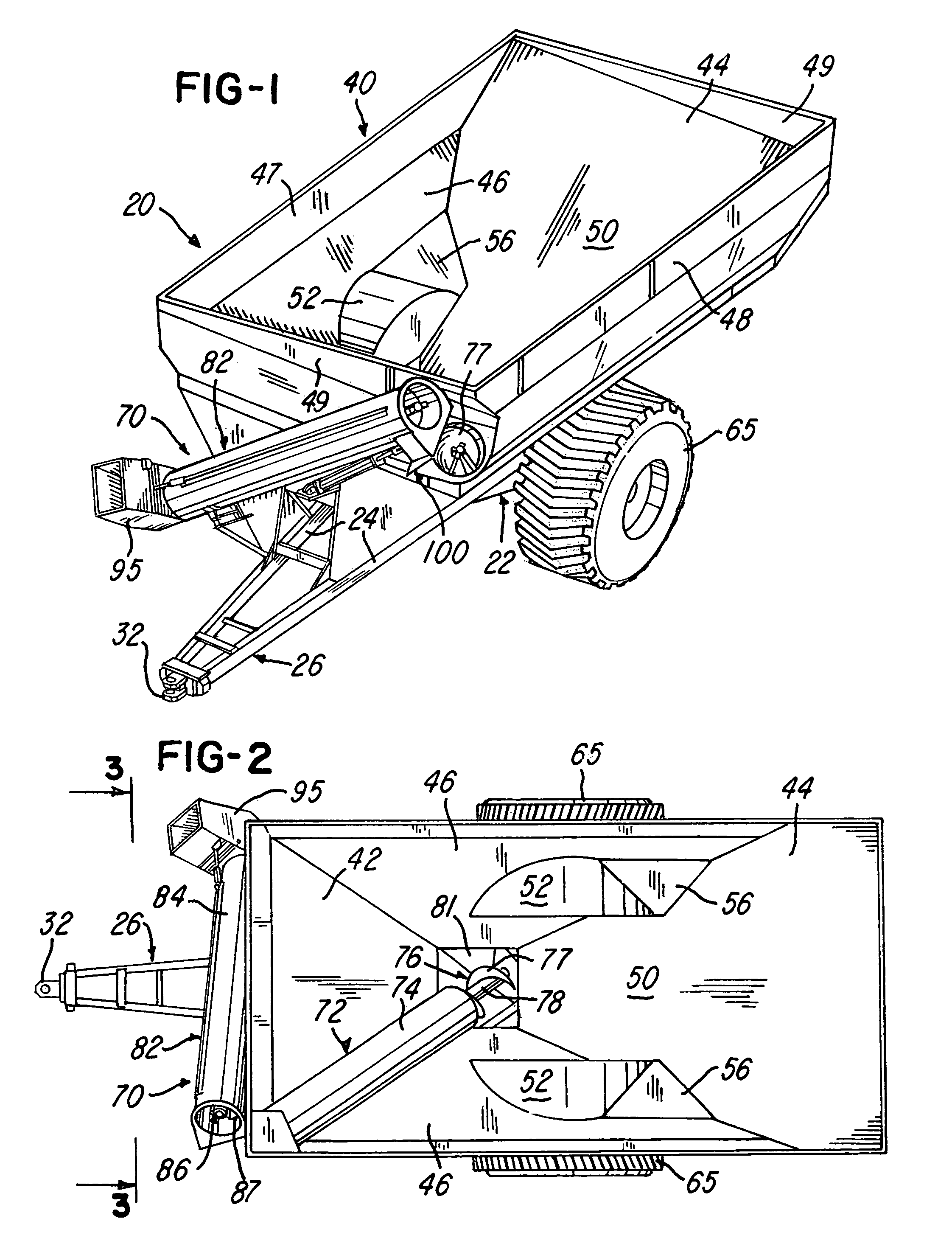 Grain cart having a single auger discharge conveyor