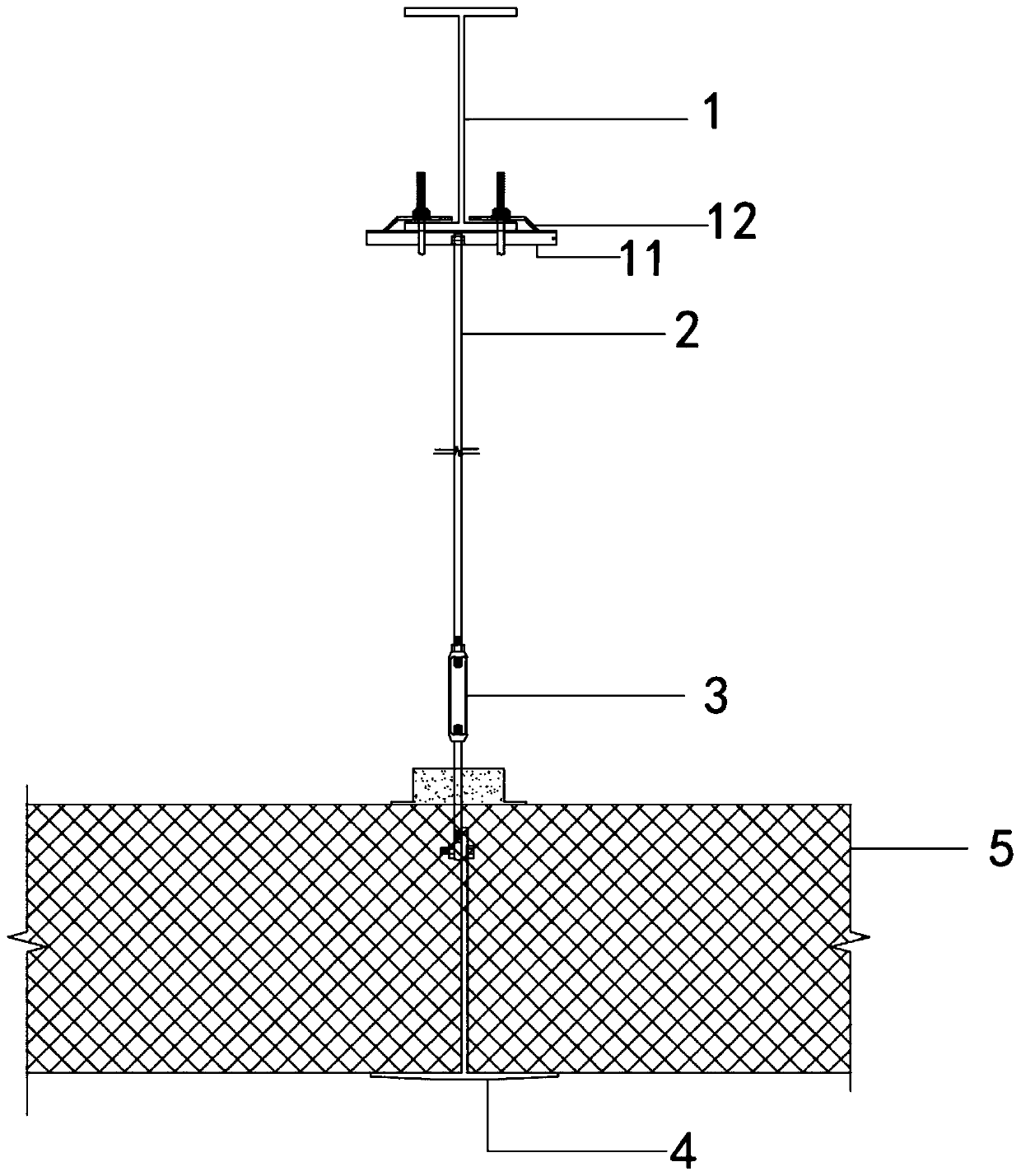 Installation structure of fabricated ceiling heat insulation system