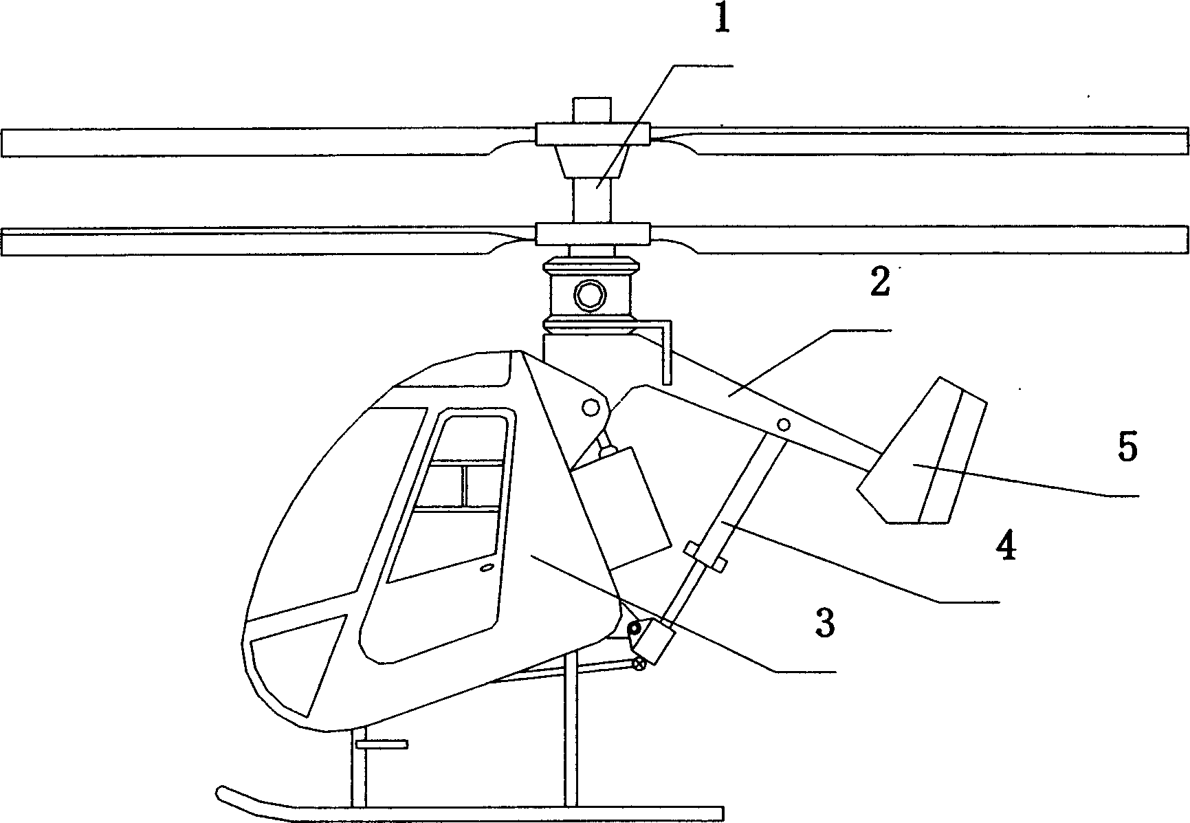 Rotor shaft controllable tilting coaxial rotor wing helicopter