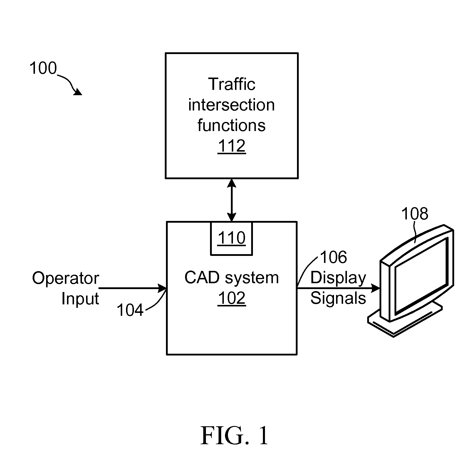Method and apparatus for displaying a representation of a traffic intersection