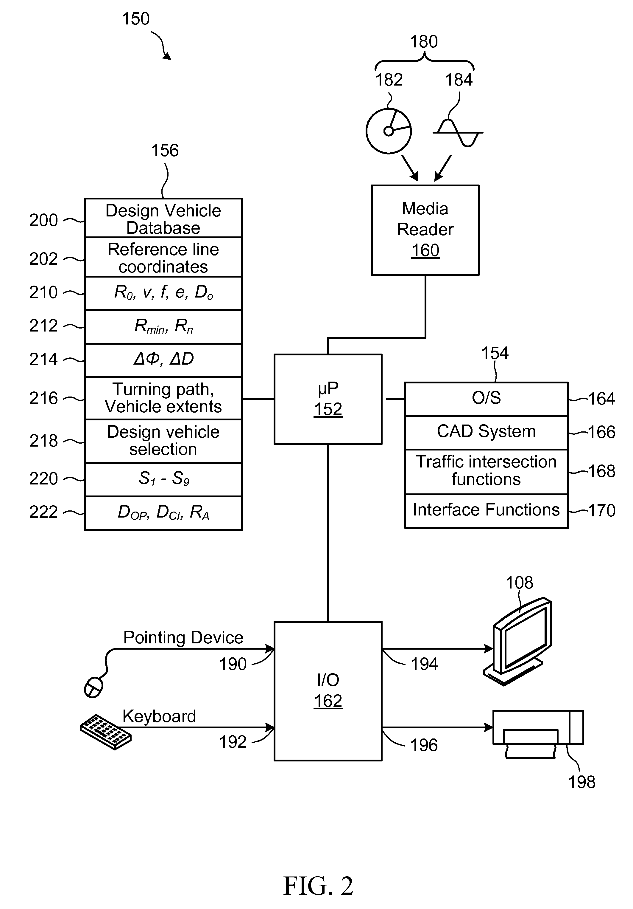 Method and apparatus for displaying a representation of a traffic intersection
