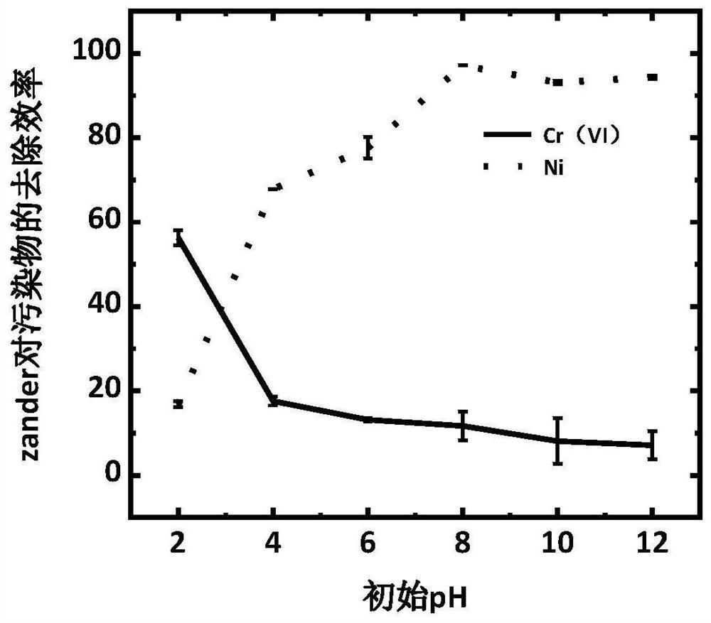 Method for removing heavy metals in water by using adsorption agent Orient Green