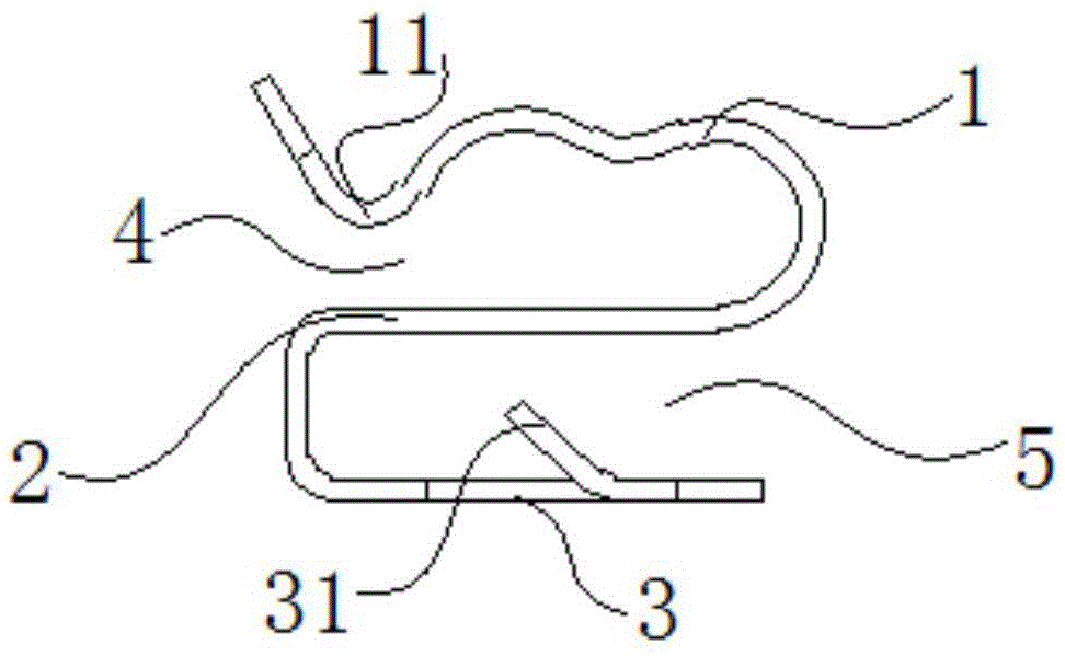 High-reliability S-shaped quick metal connecting buckle