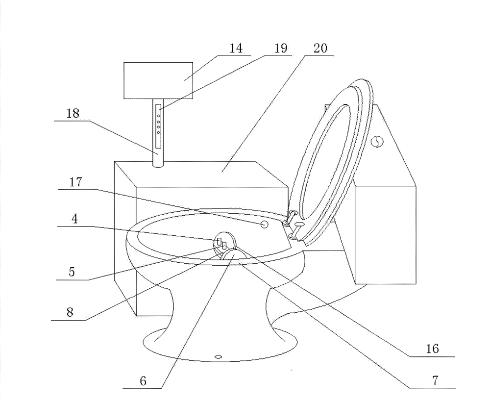 Post-defecation visual positioning cleaning physiotherapy equipment