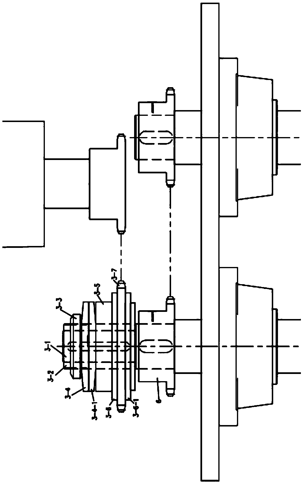 Flexible external cloth winding mechanism