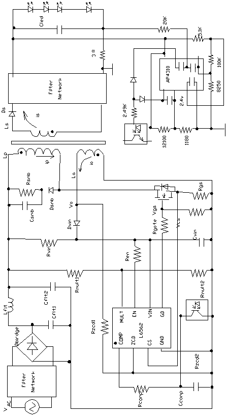 A drive circuit for a source-controlled constant-current output power supply regulated by load voltage