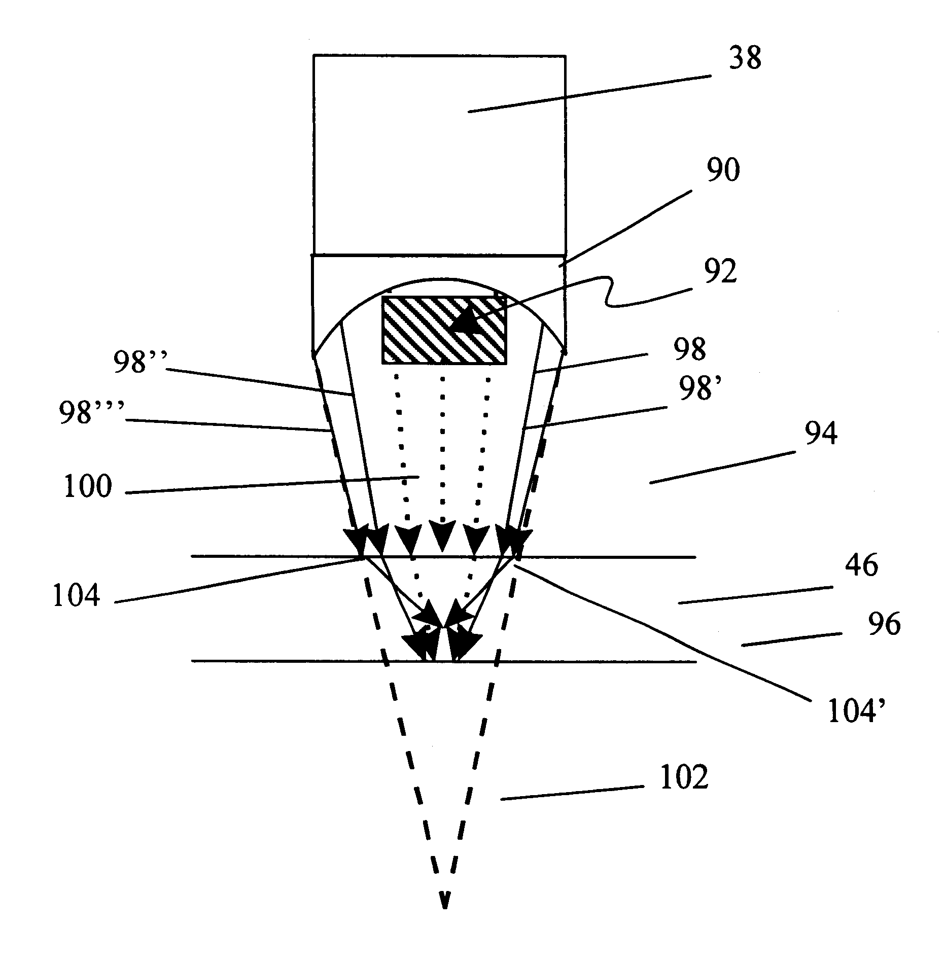 Ultrasonic inspection apparatus and method using a focused wave device